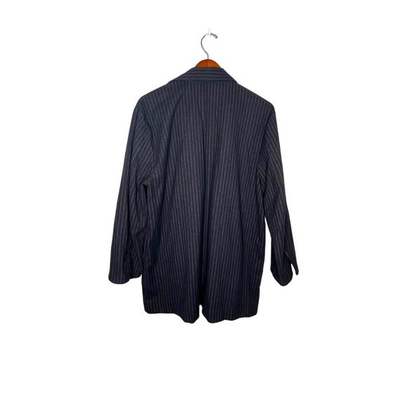 Zara Pinstripe Blazer Size Large (open front no belt) - Picture 4 of 8